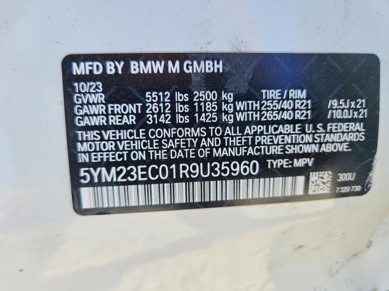 Aukcja sprzedaży 2024 Bmw X4, vin: 5YM23EC01R9U35960, numer aukcji: 57626466