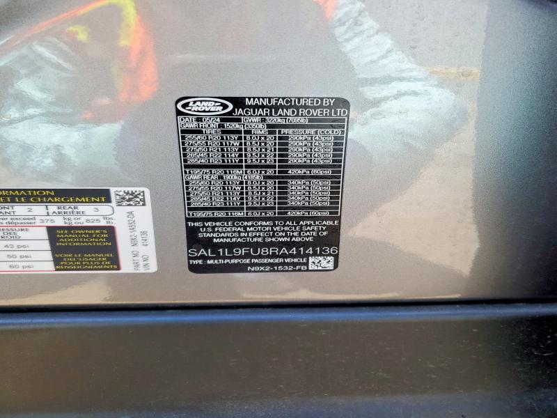 Продаж на аукціоні авто 2024 Land Rover Range Rover Sport, vin: SAL1L9FU8RA414136, номер лоту: 56591916