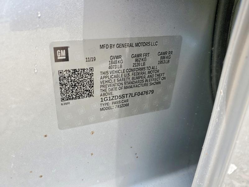 Продаж на аукціоні авто 2020 Chevrolet Malibu, vin: 1G1ZD5ST7LF047679, номер лоту: 56952816