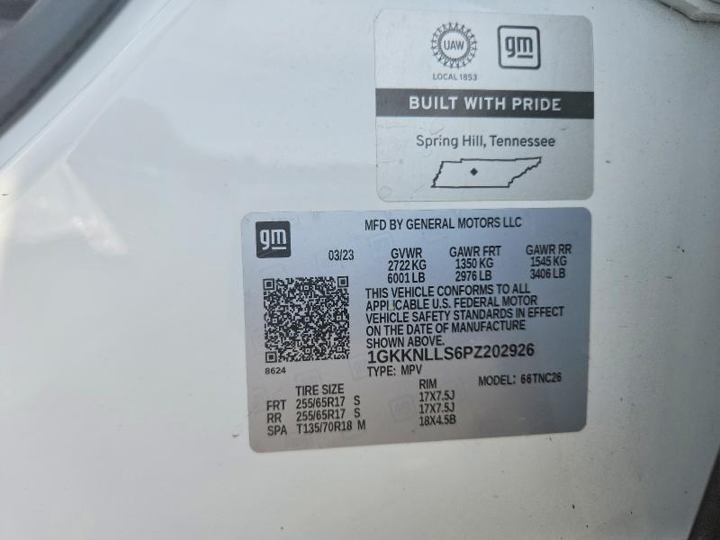 Aukcja sprzedaży 2023 Gmc Acadia, vin: 1GKKNLLS6PZ202926, numer aukcji: 56544506