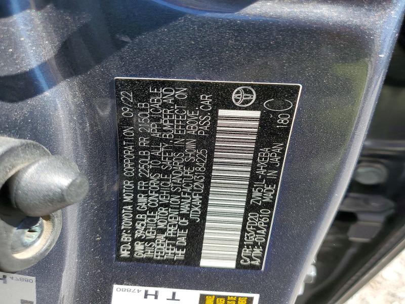 Продаж на аукціоні авто 2022 Toyota Prius, vin: JTDKAMFU2N3184225, номер лоту: 58032036