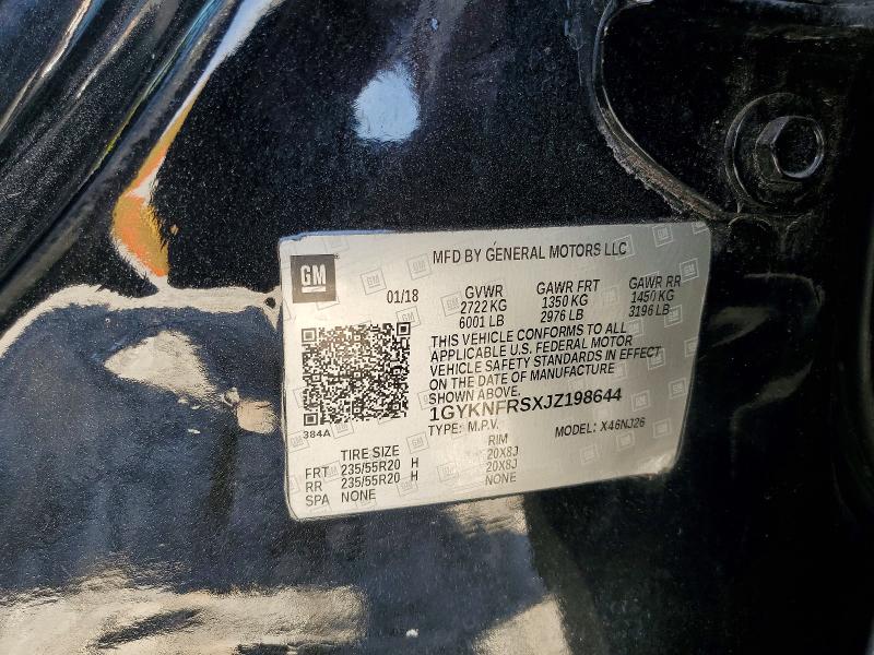 58138016 :رقم المزاد ، 1GYKNFRSXJZ198644 vin ، 2018 Cadillac Xt5 مزاد بيع