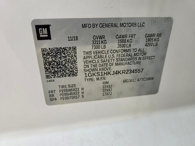 Продажа на аукционе авто 2019 Gmc Yukon Xl, vin: 1GKS1HKJ4KR234557, номер лота: 57470946