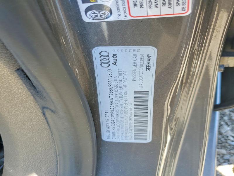 Aukcja sprzedaży 2012 Audi A7, vin: WAUSGAFC7CN023954, numer aukcji: 55993676