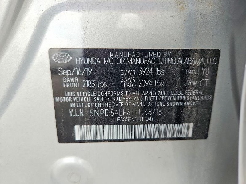 Aukcja sprzedaży 2020 Hyundai Elantra, vin: 5NPD84LF6LH538713, numer aukcji: 56347366