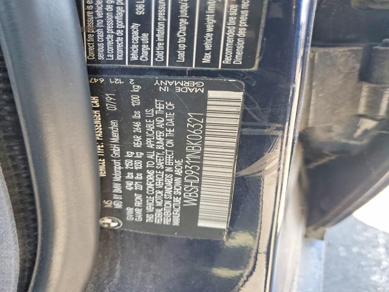 Aukcja sprzedaży 1992 Bmw M5, vin: WBSHD9311NBK06321, numer aukcji: 57920366