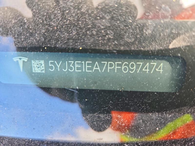 Aukcja sprzedaży 2023 Tesla Model 3, vin: 5YJ3E1EA7PF697474, numer aukcji: 56572026