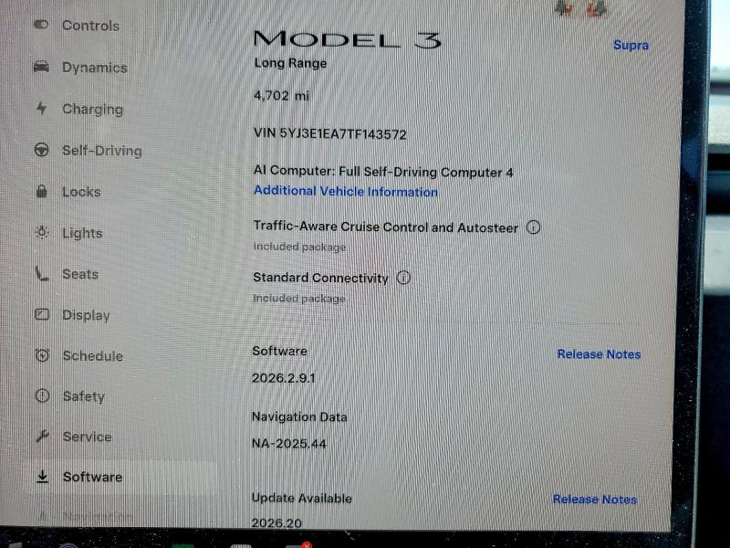 Aukcja sprzedaży 2026 Tesla Model 3, vin: 5YJ3E1EA7TF143572, numer aukcji: 56108396