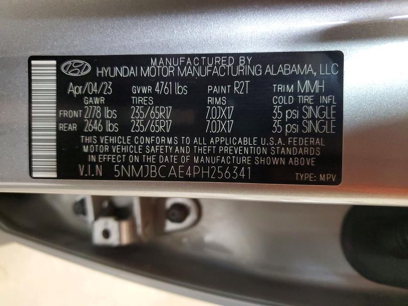 Продажа на аукционе авто 2023 Hyundai Tucson, vin: 5NMJBCAE4PH256341, номер лота: 57633156