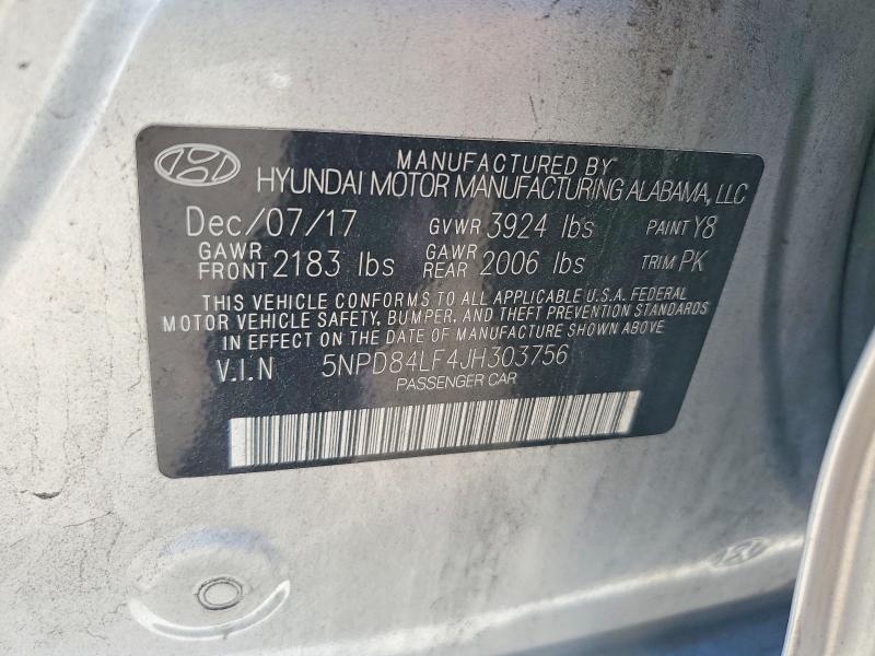 Aukcja sprzedaży 2018 Hyundai Elantra, vin: 5NPD84LF4JH303756, numer aukcji: 56935796
