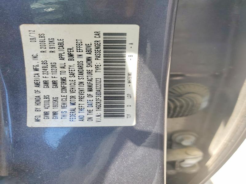 Aukcja sprzedaży 2013 Honda Accord, vin: 1HGCR2F38DA022023, numer aukcji: 56330666