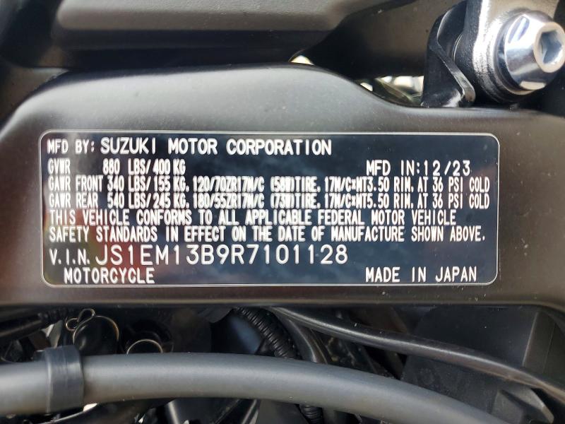 Aukcja sprzedaży 2024 Suzuki Gsx800, vin: JS1EM13B9R7101128, numer aukcji: 57492046