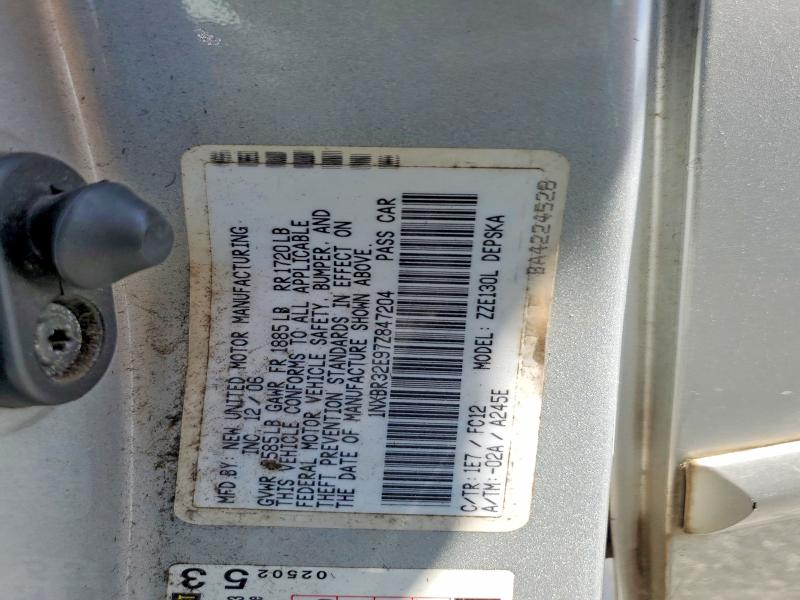 Aukcja sprzedaży 2007 Toyota Corolla, vin: 1NXBR32E97Z847204, numer aukcji: 55369106