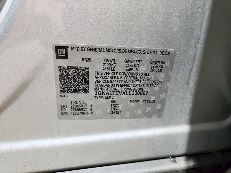 Aukcja sprzedaży 2020 Gmc Terrain, vin: 3GKALTEVXLL300867, numer aukcji: 55518946