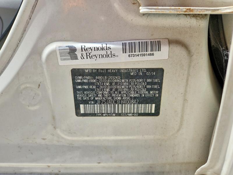 58397246 :رقم المزاد ، JF2SJADC3FH400842 vin ، 2015 Subaru Forester مزاد بيع