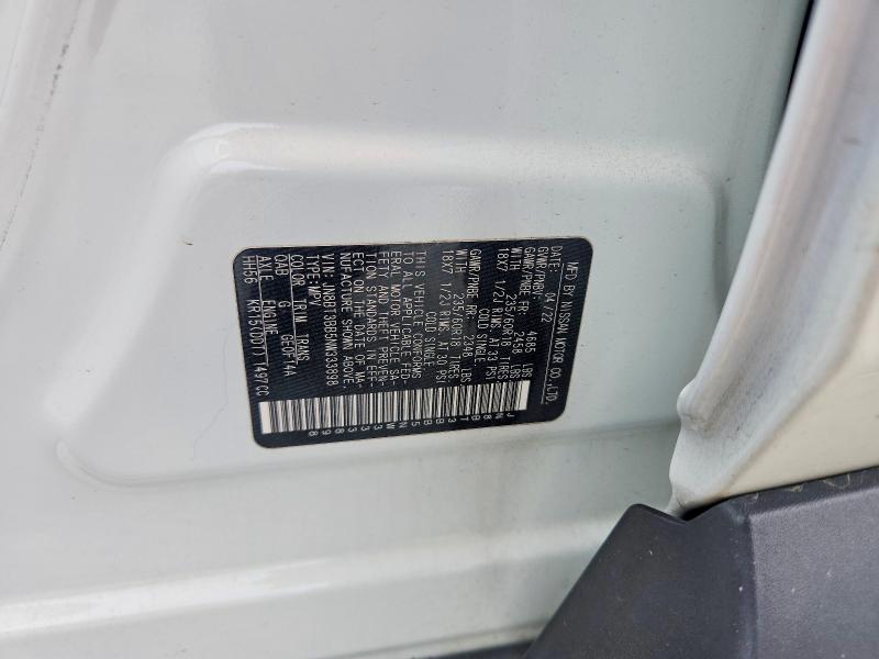 58683226 :رقم المزاد ، JN8BT3BB5NW333898 vin ، 2022 Nissan Rogue مزاد بيع