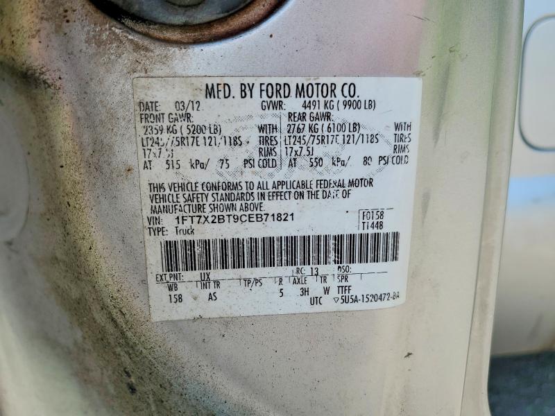 Aukcja sprzedaży 2012 Ford F250, vin: 1FT7X2BT9CEB71821, numer aukcji: 74515475
