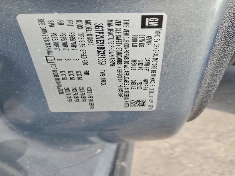 Aukcja sprzedaży 2011 Gmc Sierra, vin: 3GTP2VE31BG331659, numer aukcji: 58000766
