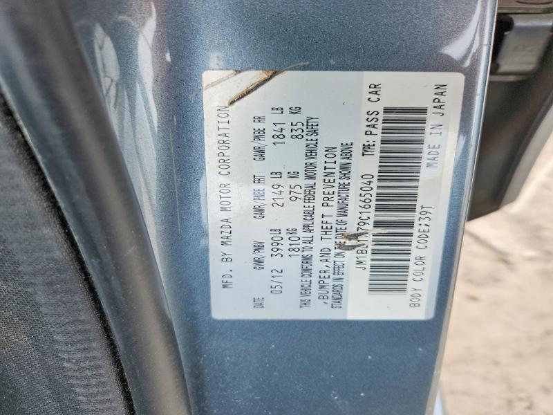 Продаж на аукціоні авто 2012 Mazda 3, vin: JM1BL1M79C1665040, номер лоту: 54227046