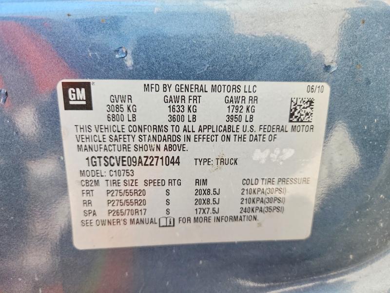 2010 Gmc Sierra მანქანა იყიდება აუქციონზე, vin: 1GTSCVE09AZ271044, აუქციონის ნომერი: 56123156