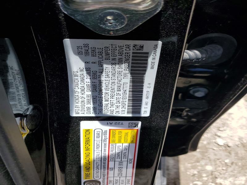 2025 Honda Civic მანქანა იყიდება აუქციონზე, vin: 2HGFE1E51SH477770, აუქციონის ნომერი: 97685095