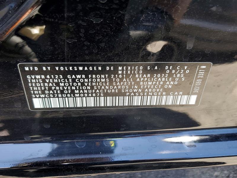 56177816 :رقم المزاد ، 3VWC57BU6LM094875 vin ، 2020 Volkswagen Jetta مزاد بيع