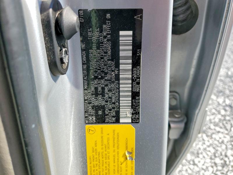 55526146 :رقم المزاد ، 2T2GK31U39C073079 vin ، 2009 Lexus Rx مزاد بيع
