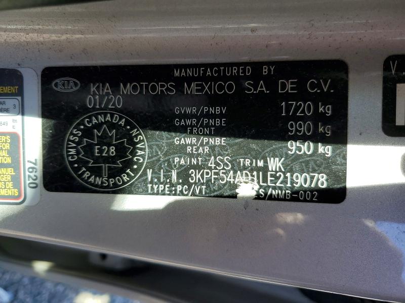Aukcja sprzedaży 2020 Kia Forte, vin: 3KPF54AD1LE219078, numer aukcji: 55605306