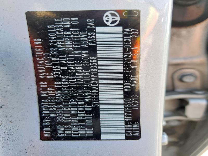 Продаж на аукціоні авто 2021 Toyota Corolla, vin: 5YFEPMAE3MP183568, номер лоту: 57264986