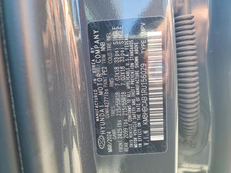 2024 Hyundai Kona მანქანა იყიდება აუქციონზე, vin: KM8HBCAB1RU156029, აუქციონის ნომერი: 56278096