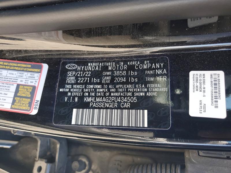 Продажа на аукционе авто 2023 Hyundai Elantra, vin: KMHLM4AG2PU434505, номер лота: 55620116