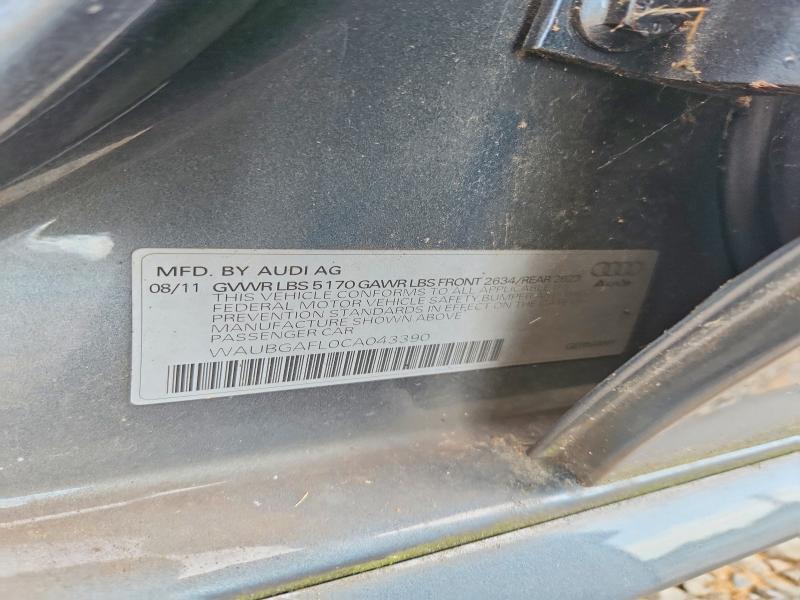 Aukcja sprzedaży 2012 Audi S4, vin: WAUBGAFL0CA043390, numer aukcji: 59174166
