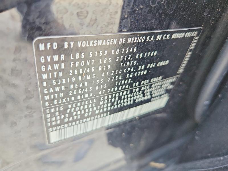 2023 Volkswagen Tiguan მანქანა იყიდება აუქციონზე, vin: 3VVCB7AX2PM075951, აუქციონის ნომერი: 85980955