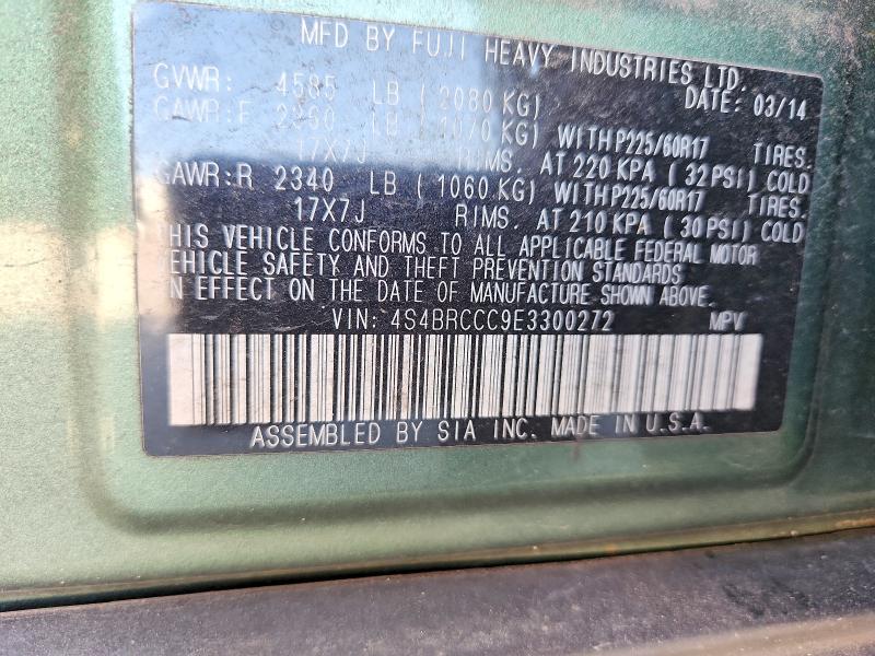 Auction sale of the 2014 Subaru Outback, vin: 4S4BRCCC9E3300272, lot number: 53951756