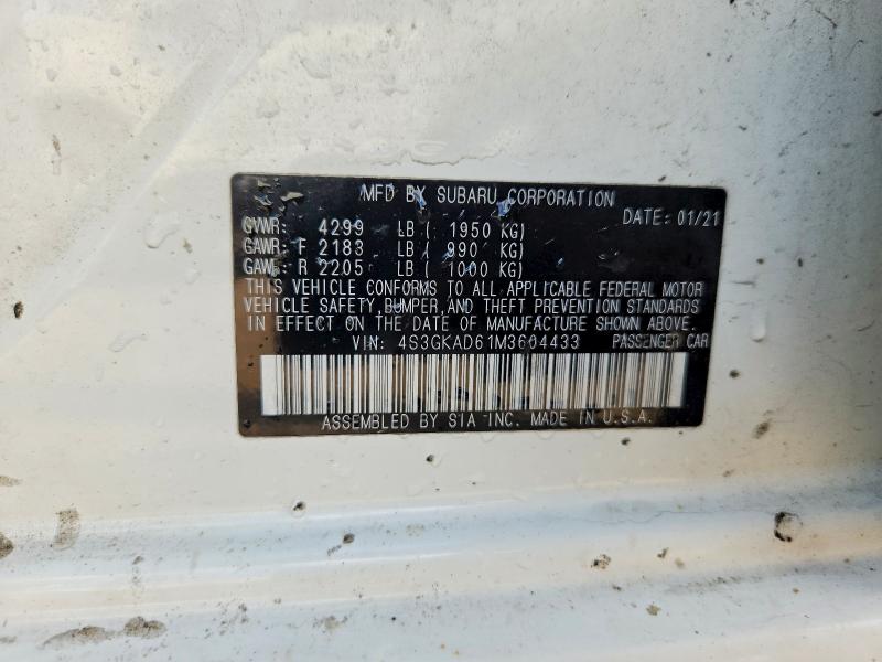 Продажа на аукционе авто 2021 Subaru Impreza, vin: 4S3GKAD61M3604433, номер лота: 58789406