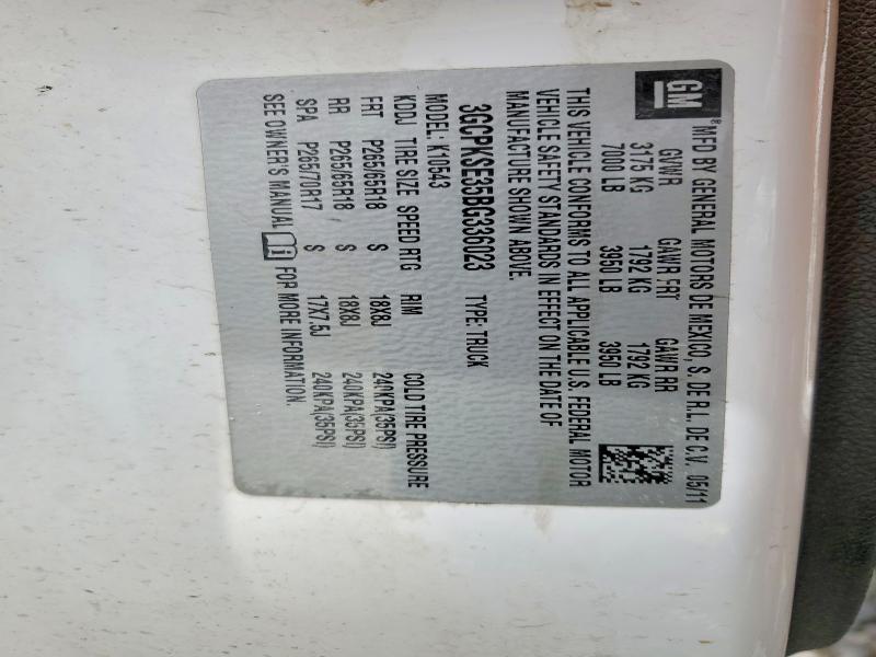 2011 Chevrolet Silverado მანქანა იყიდება აუქციონზე, vin: 3GCPKSE35BG336023, აუქციონის ნომერი: 56974836