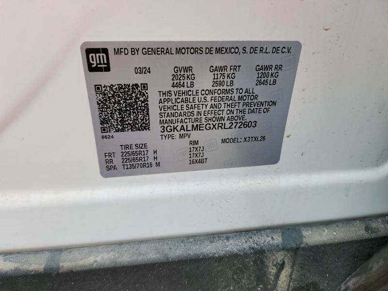 Aukcja sprzedaży 2024 Gmc Terrain, vin: 3GKALMEGXRL272603, numer aukcji: 58939186
