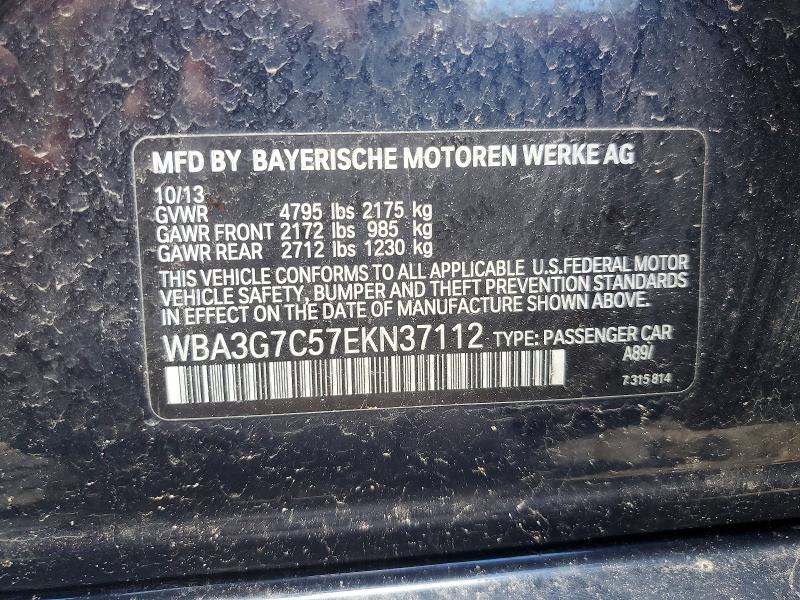 2014 Bmw 328 მანქანა იყიდება აუქციონზე, vin: WBA3G7C57EKN37112, აუქციონის ნომერი: 55311026