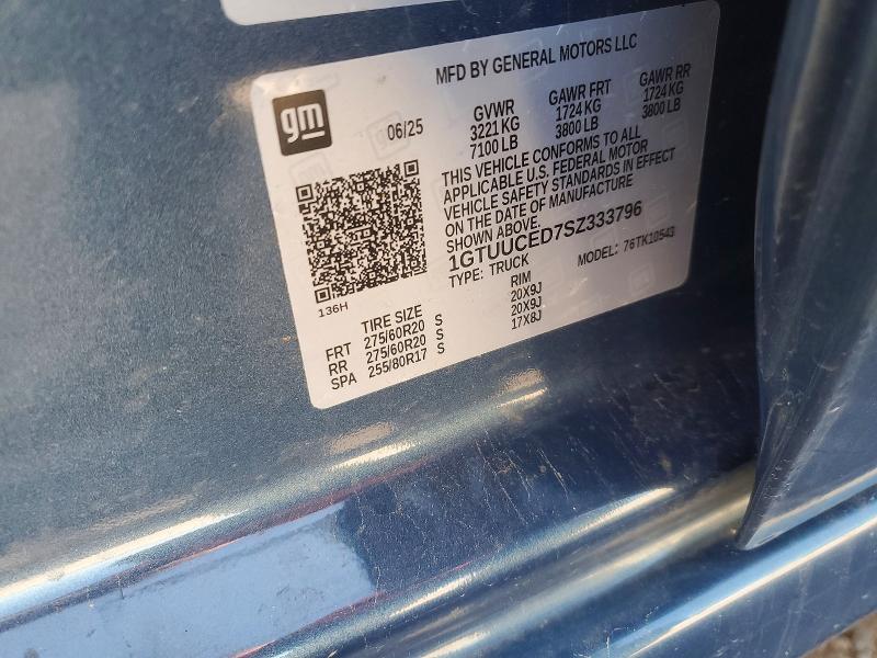 Продажа на аукционе авто 2025 Gmc Sierra, vin: 1GTUUCED7SZ333796, номер лота: 57580496
