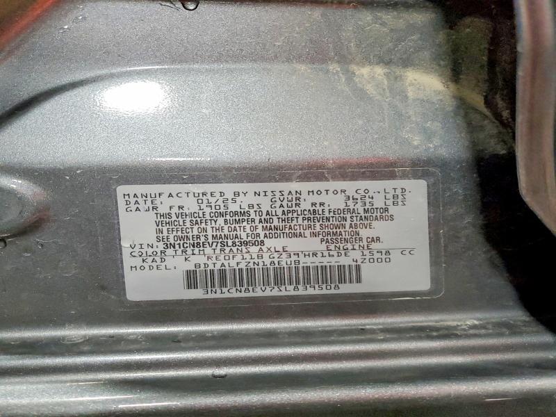 Aukcja sprzedaży 2025 Nissan Versa, vin: 3N1CN8EV7SL839508, numer aukcji: 57159436