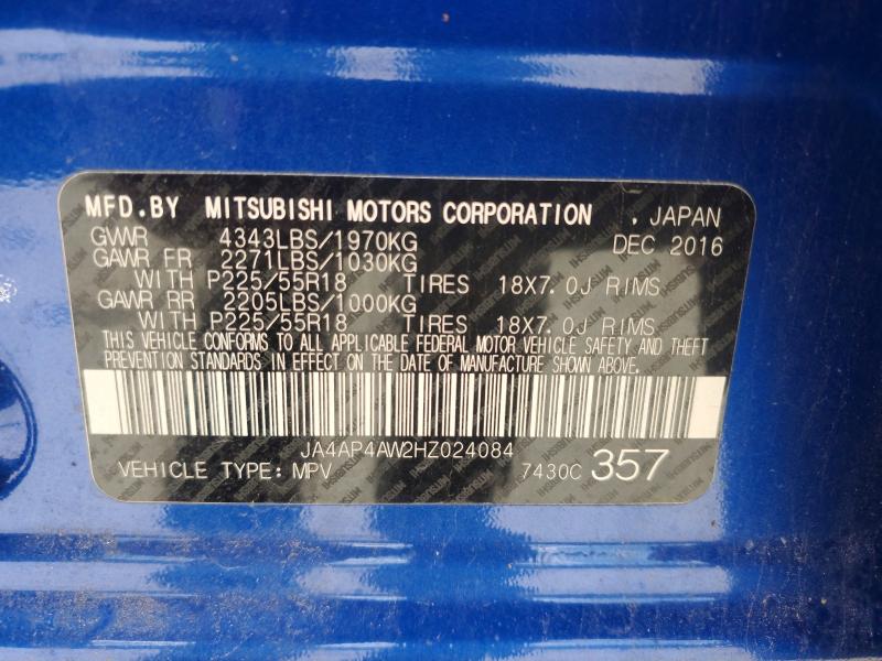 56572736 :رقم المزاد ، JA4AP4AW2HZ024084 vin ، 2017 Mitsubishi Outlander Sport مزاد بيع