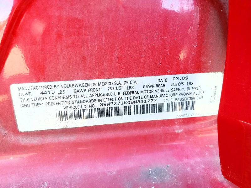 Aukcja sprzedaży 2009 Volkswagen Jetta, vin: 3VWPZ71K09M331777, numer aukcji: 57881646