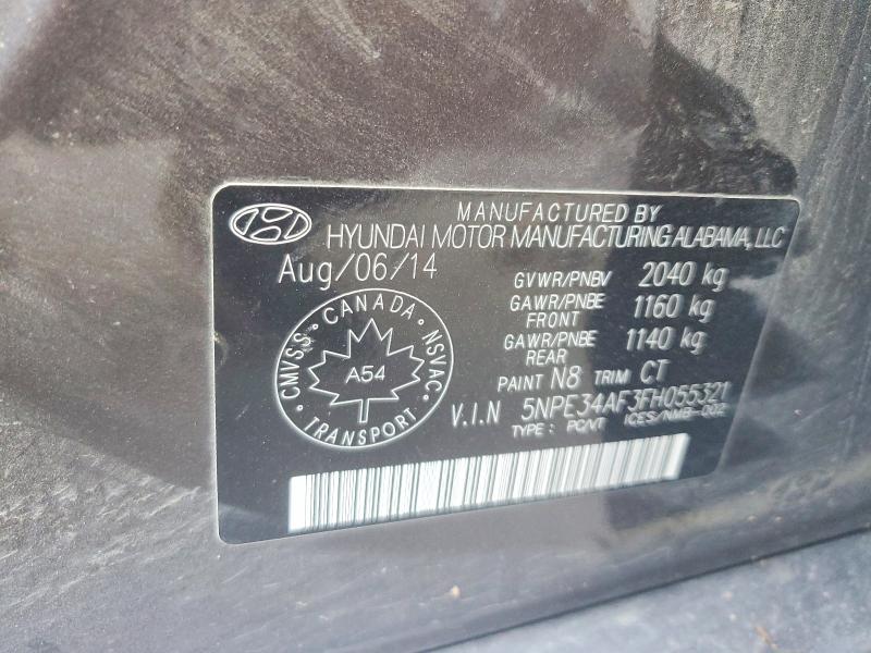 Aukcja sprzedaży 2015 Hyundai Sonata, vin: 5NPE34AF3FH055321, numer aukcji: 56938106