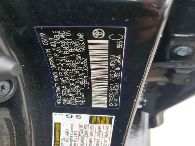 Продажа на аукционе авто 2020 Toyota Corolla, vin: JTDEPRAE7LJ026562, номер лота: 56045646