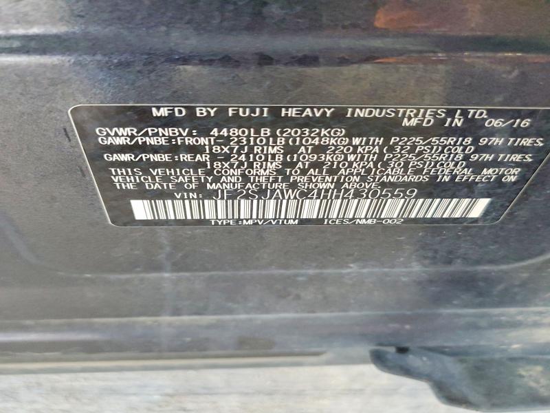 Продажа на аукционе авто 2017 Subaru Forester, vin: JF2SJAWC4HH430559, номер лота: 56593456