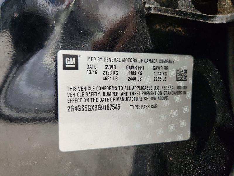 Продаж на аукціоні авто 2016 Buick Regal, vin: 2G4GS5GX3G9187545, номер лоту: 57340406