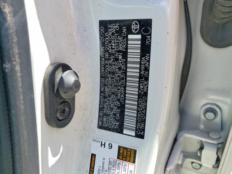 57062686 :رقم المزاد ، JTDKARFU2L3113519 vin ، 2020 Toyota Prius مزاد بيع