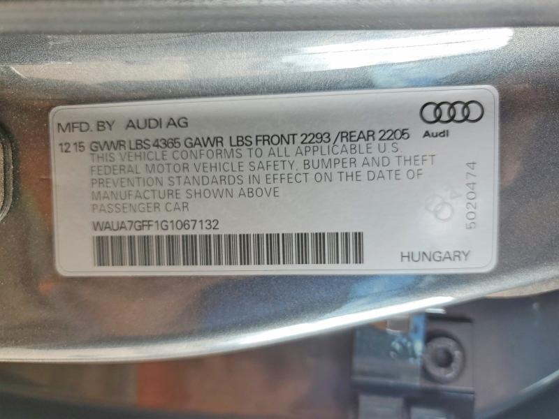 Aukcja sprzedaży 2016 Audi A3, vin: WAUA7GFF1G1067132, numer aukcji: 57201776