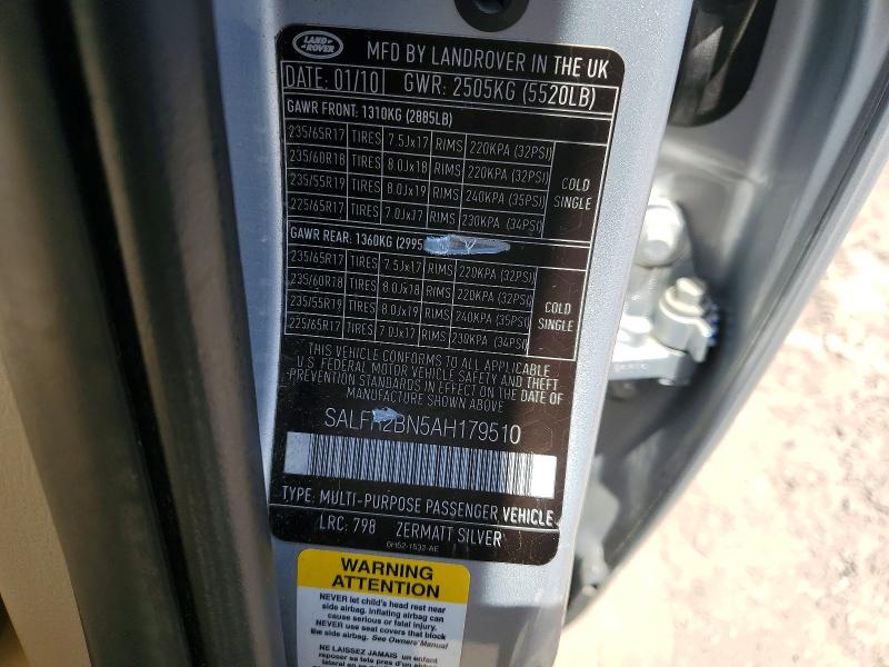 Aukcja sprzedaży 2010 Land Rover Lr2, vin: SALFR2BN5AH179510, numer aukcji: 55131306