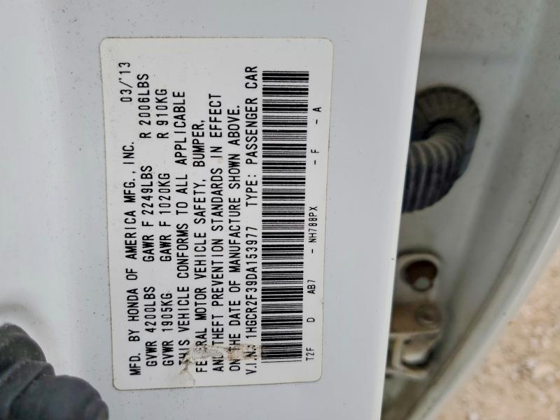 Продаж на аукціоні авто 2013 Honda Accord, vin: 1HGCR2F39DA153977, номер лоту: 57702356